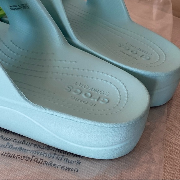 Crocs Unisex Baya Platform Slide Sandal- Pure Water - Picture 6 of 10